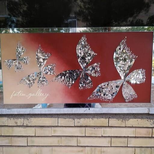 تابلو آینه کاری مدرن رقص پروانه