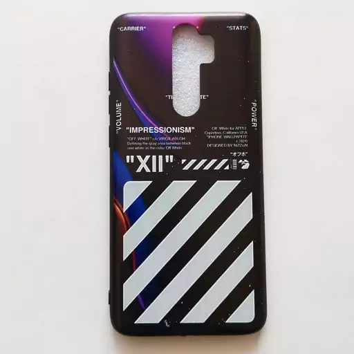 قاب طرحدار  off white گوشی شیائومی Redmi note 8 pro