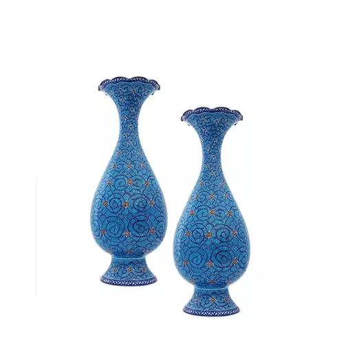 گلدان میناکاری اسماعیلی طرح اسلیمی(20 سانتی) - Enamel vase