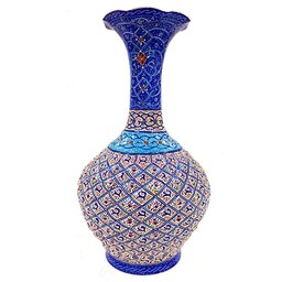 گلدان میناکاری مدل خمره ای( 22 ) اثر اسماعیلی - Enamel vase