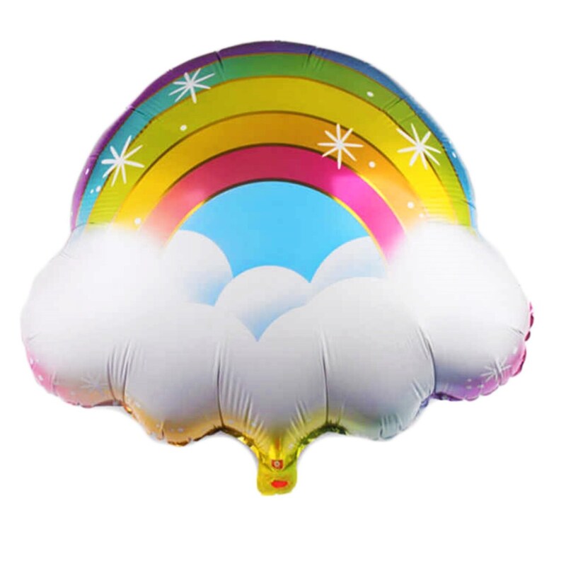 بادکنک فویلی مدل ابر و رنگین کمان