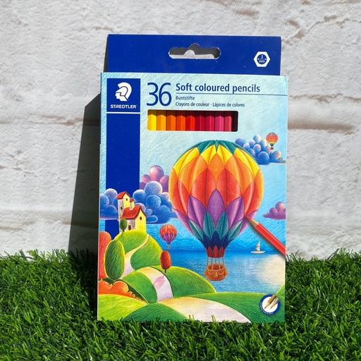 مداد رنگی 36 رنگ استدلر مدل سافت ( Soft) جعبه مقوایی