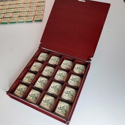  باکس هدیه  با 16 عدد شکلات کاکائو با طراحی و چاپ  رایگان (عکس و ایده مشتری) 