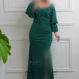 لباس مجلسی زنانه پارچه غواصی صبا