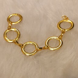 دستبند طلایی مدل حلقه ای شیک و جذاب و ارزان غیر رنگ ثابت