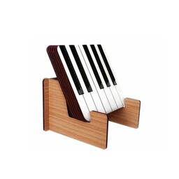 زیرلیوانی چوبی طرح پیانو
