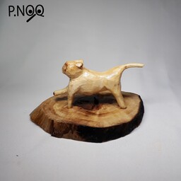 مجسمه ی چوبی گربه دست ساز و هنری و جلا خورده مناسب برای هدیه و گیفت و کادو تولد 