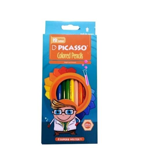مداد رنگی پیکاسو 12 رنگ جعبه مقوایی (اصلی)