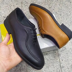 کفش مجلسی چرم مردانه با رویه و آستر و کفی چرم طبیعی محصول جدید از تولیدی کفش چرم تبریز