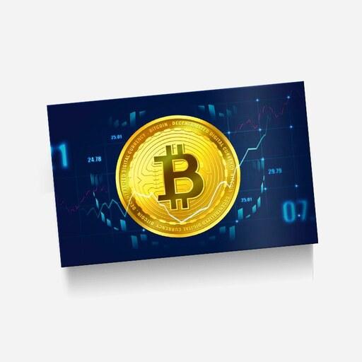 استیکر(برچسب) کارت عابر بانک-طرح بیت کوین(Bitcoin)-کد787-سفارشی