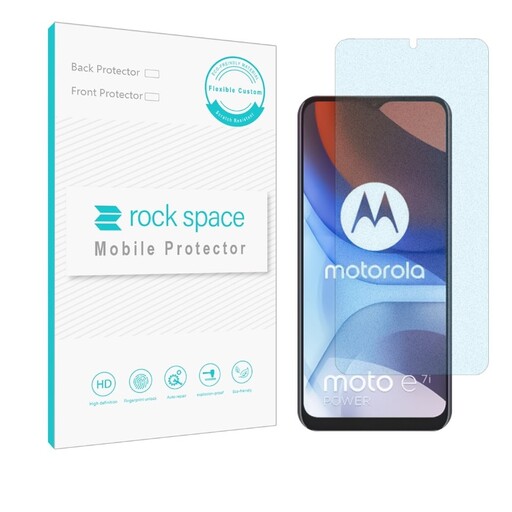  گلس نانو مات بلوکات (ضد اشعه آبی) و ضد ضربه گوشی موتورولا Moto E 7i Power برند راک اسپیس






