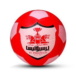 توپ فوتبال طرح پرسپولیس رنگ قرمز  سایز  بزرگ کیفیت بسیار عالی با قیمت مناسب
