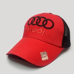 کلاه کپ Audi قرمز و مشکی پشت توری کد 6432