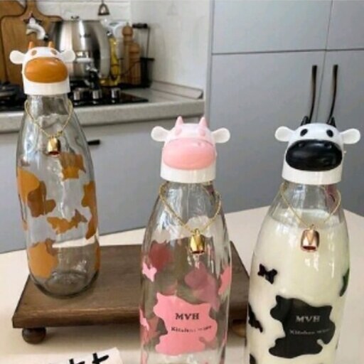 بطری شیر میلکا ارتفاع 25جنس بلور با کیفیت