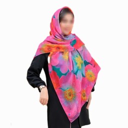 روسری  نخی منگوله دار دور دوخت با طرح ها و رنگ های شاد و جذاب،جنس عالی، قیمت مناسب