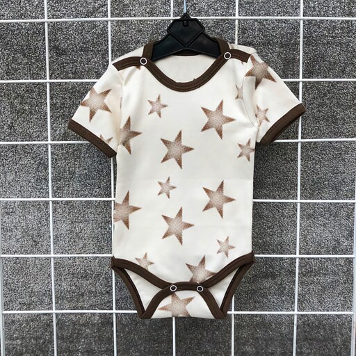 سیسمونی تیکه باز نوزادی ستاره قهوه ای IL (رکابی، شورت عینکی، رکابی بادی)