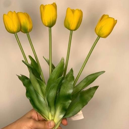 دسته گل مصنوعی گل لاله لاتکس 5 گل ارسال رایگان