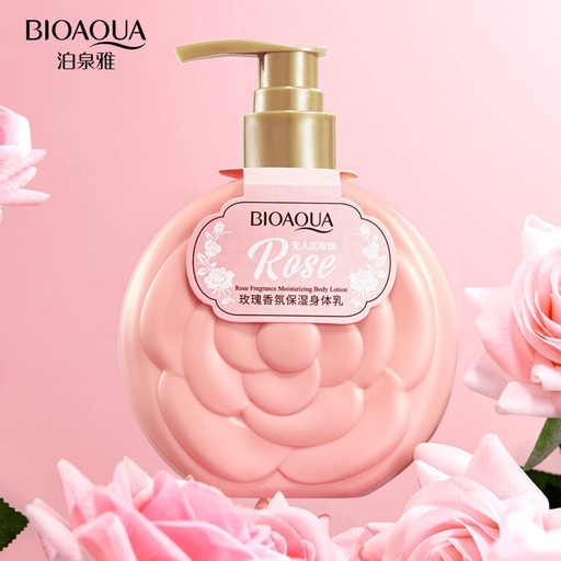 بادی لوشن بیو آکوا با رایحهٔ رز Bioaqua Rose Fragnance Moisturizing Body Lotion