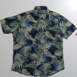 پیراهن نخی اعلا هاوایی نوجوان مردانه