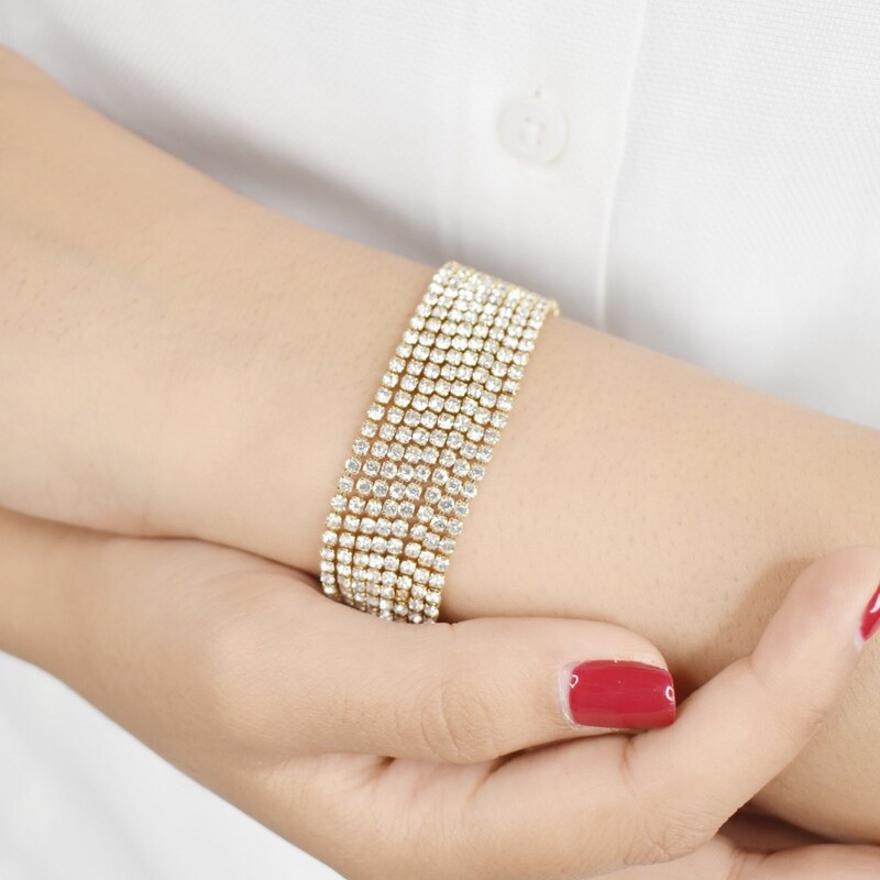 دستبند زنانه طرح طلا کد 4137