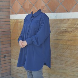 مانتو کیمونو فری سایز مناسب سایز 38 تا 46  رنگبندی سرمه ای پیازی صورتی قد 85 
