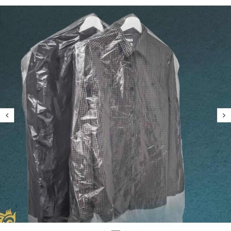 کاور لباس نایلونی نازک مخصوص خشکشویی سایز مانتویی 60در120  بسته 500 عددی
