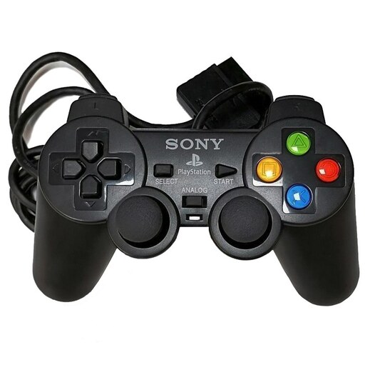 دسته بازی تکی شوکدار Sony PS2 دکمه رنگی اصلی