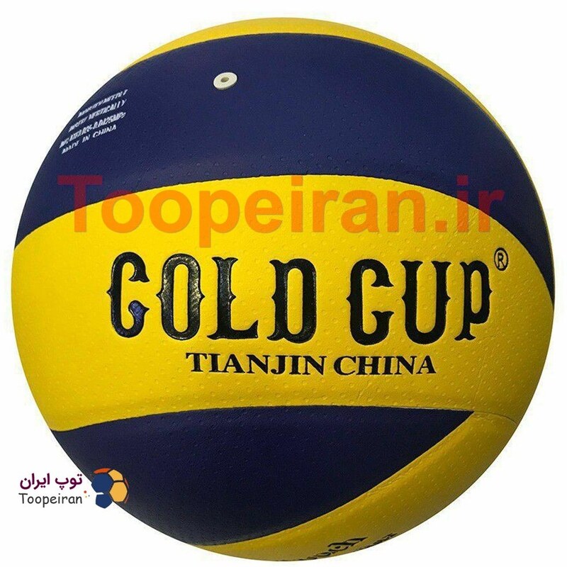 توپ والیبال گلد کاپ  سایز 5 رویه چرمی رنگ زرد