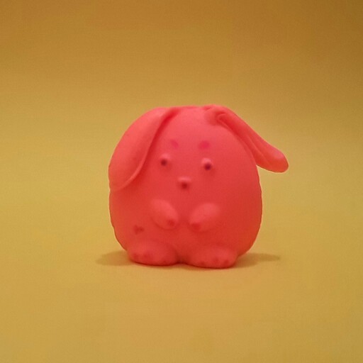 عروسک خرگوش نارنجی سیلیکونی (ضداسترس) 