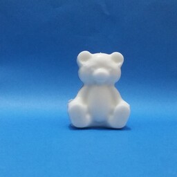 عروسک خرس سفید مشکی نرمالو (ضداسترس)