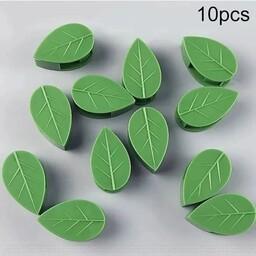 گیره گیاه پتوس طرح برگ مرتب سازی ساقه گیاهان و سیم  بسته 10 عددی