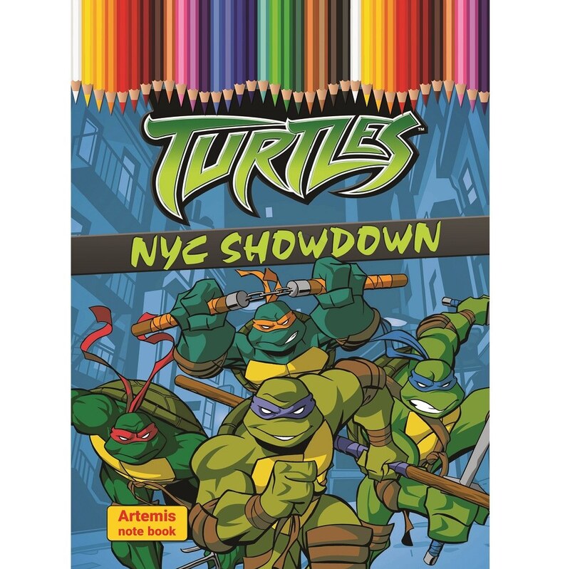 دفتر نقاشی لاکپشت های نینجا - دفتر نقاشی فانتزی 20 برگ رحلی (40 صفحه سایز A4)