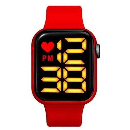 ساعت مچی ای ای دی دیجیتال طرح اپل واچ رنگ قرمز