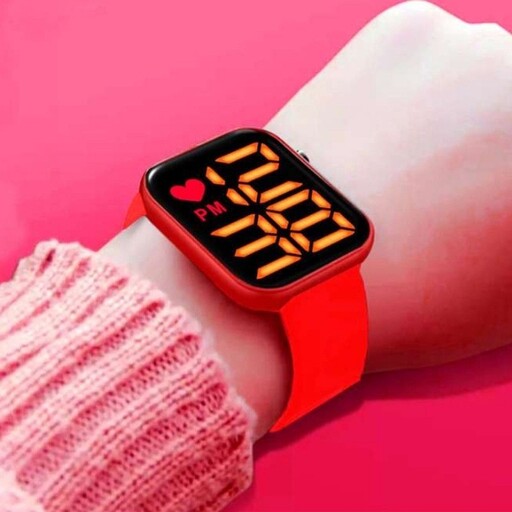 ساعت مچی ای ای دی دیجیتال طرح اپل واچ رنگ قرمز