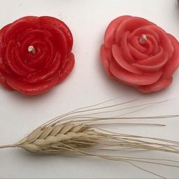 اکسسوری سنگ مصنوعی شمع طرح گل رز کوچک روآبی معطر برند لیراآیکون