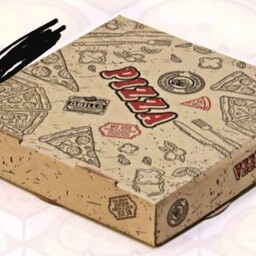 جعبه پیتزا سایز 24 ایفلوت دو رنگ (بسته 100 تایی)