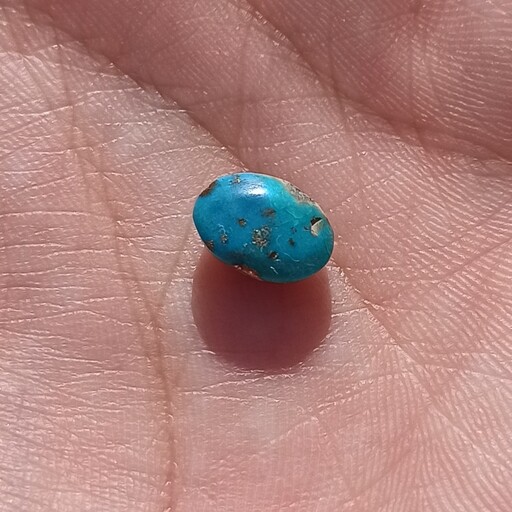 سنگ فیروزه اصل نیشابوری پر رنگ محک طبیعی درجه یک زیبا
