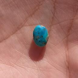 سنگ فیروزه اصل نیشابوری پر رنگ محک طبیعی درجه یک زیبا