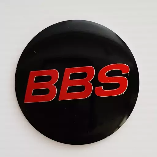 آرم کاپ رینگ چرخ ماشین طرح BBS مشکی نوشته قرمز(مناسب همه رینگهای اسپرت با دهنه سایز 030)