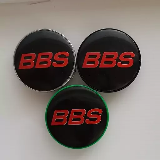 کاپ رینگ و آرم چرخ ماشین طرح BBS مشکی  نوشته قرمز مناسب تمام رینگهای اسپرت با سایز 030 ( پژو .پراید. ال نود و..)