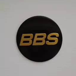 آرم کاپ رینگ چرخ ماشین طرح BBS مشکی نوشته طلایی(مناسب همه رینگهای اسپرت با دهنه سایز 030)