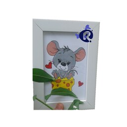  تابلو کودک فانتزی طرح موش بامزه 10 در 15 سانتی متر.سیسمونی. تولد 