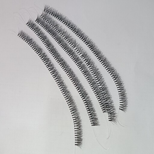 5 عدد مژه ریسه ای سایز 10 ابریشمی مژه ریلی کاشت موقت موژه مصنوعی سه بعدی انواع مژه متری فیشر کینگ کایلی چسب مژه موجوده 