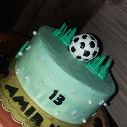 کیک تولد   فوتبالی(خانگی) ... کیک تولد با طرح دلخواه شما
