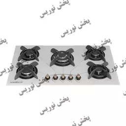 اجاق گاز صفحه ای شیشه ای سفید دیزوک مدل DIZ-303