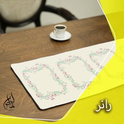 رانر مخمل لمینت دار لیزری ایران خاتون در ابعاد (130 در 40 ) کد 31