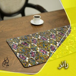 رانر مخمل لمینت دار لیزری ایران خاتون در ابعاد (130 در 40 ) کد 34