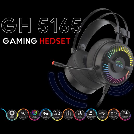 هدست گیمینگ تسکو مدل GH 5165 - هدفن گیمینگ مخصوص کامپیتوتر و لبتاپ مدل gh5165
