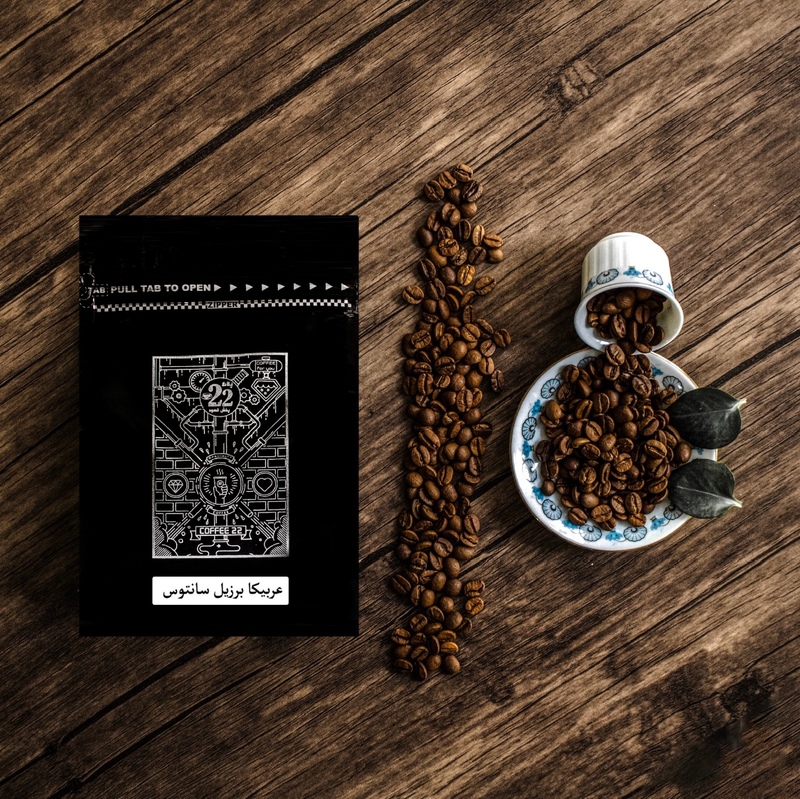 قهوه عربیکا برزیل سانتوس (1 کیلویی)