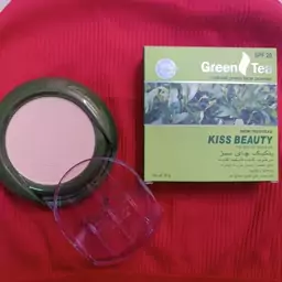 پنکک چای سبز kissbeautyمرطوب کننده و سفید کننده وزن 30گرم